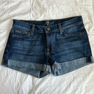 7 For All Mankind Cuffed Denim Shorts